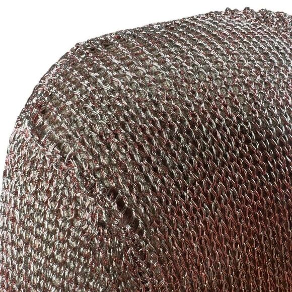 Zadig & Voltaire Miliz Deluxe Metallic Knit Open Cardigan Coral Pink Size M - Picture 7 of 13